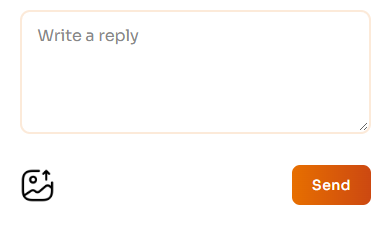Task message composer with an attachment control and Send button