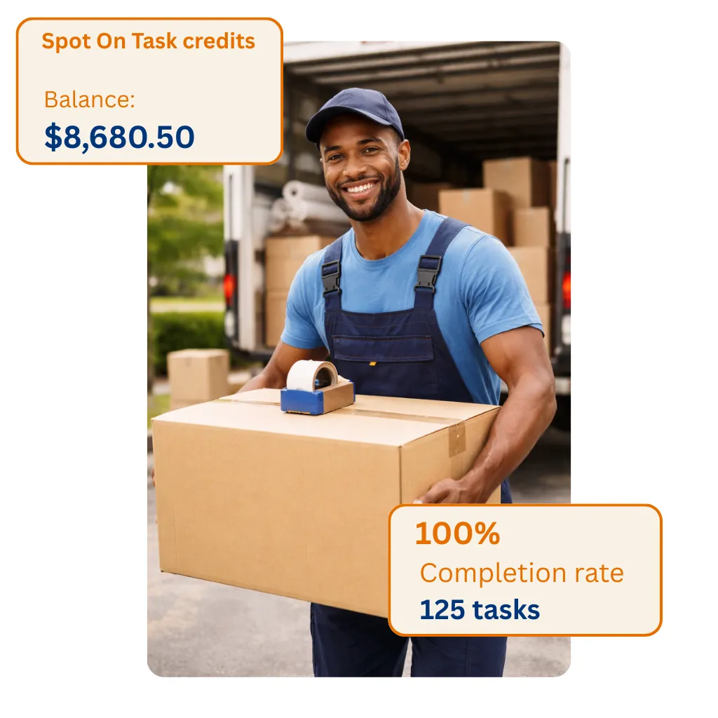 Worker earning with Spot On Task